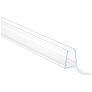 Transparente Sanicomfort Duschtürdichtung mit einfacher Lippe, 1 m lang, für 6-8 mm Glas. Ideal als Duschzubehör.