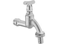 Auslaufventil 21 mm (R 1/2) mit Schlauchverschraubung mit Steckschlüssel