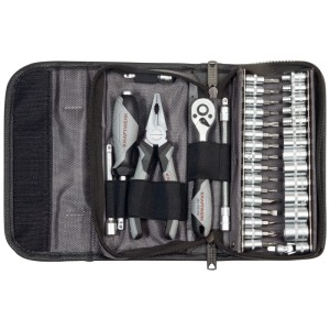 Sacoche à outils Kraftwerk, set d'outils 36 pièces avec tournevis, pince et clé à cliquet.