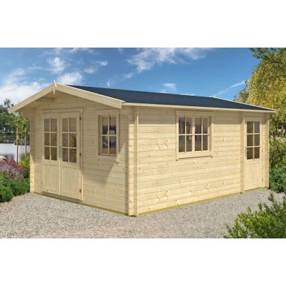 Alpholz Holz-Gartenhaus Satteldach Unbehandelt 920 cm x 550 cm