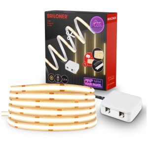 Briloner Pimp your Panel LED-Streifen Starter-Set, 2,6 m, warmweiss, aufgerollt, mit Verteilerbox.