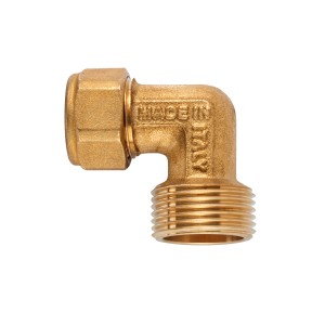 Coude Diaqua pour tubes PEX, 16 x 3/4 IG, raccord en laiton pour connexions de tuyaux sécurisées.