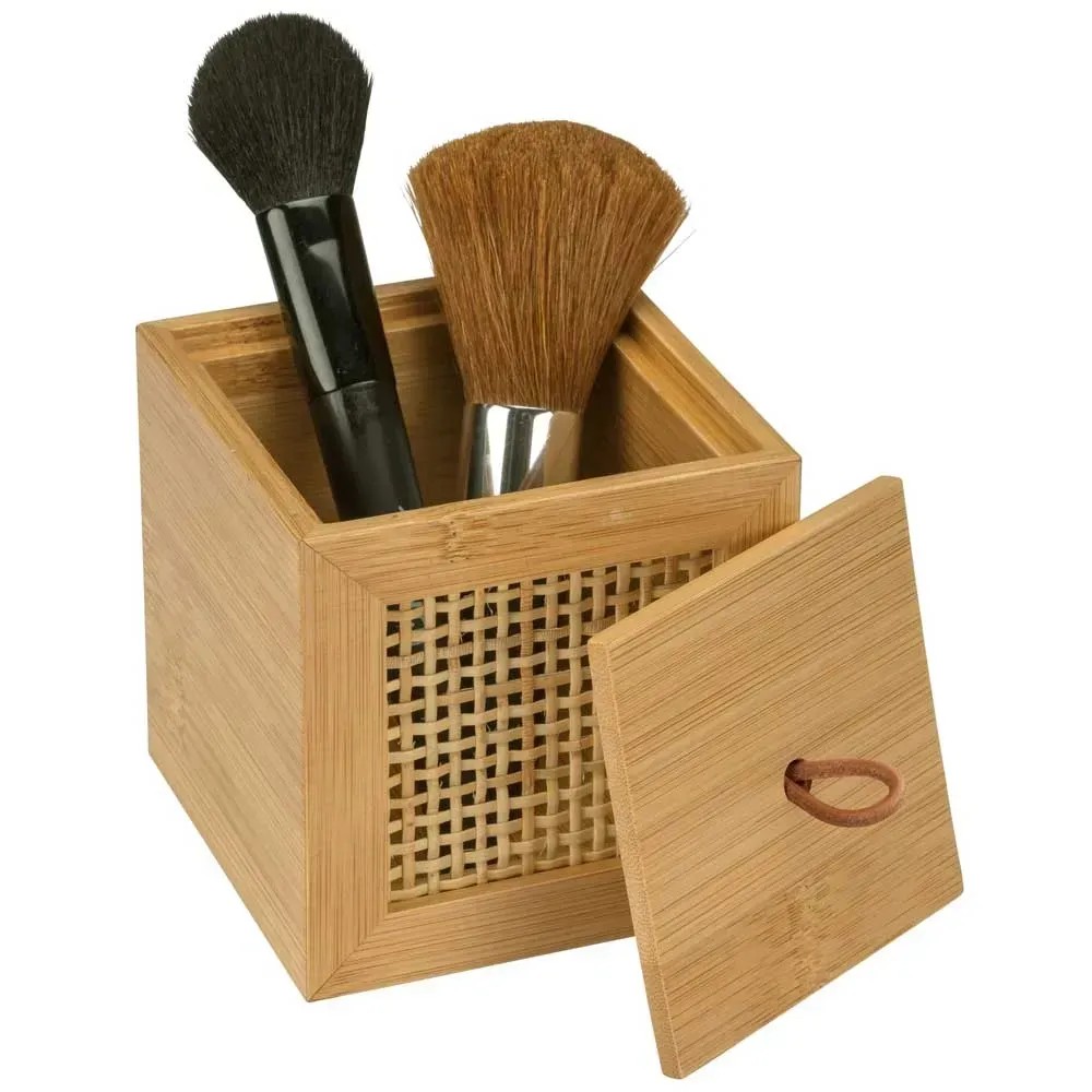 Wenko Badbox mit Deckel Allegre Bambus Natur Gr. S (HxBxT) 9 x 9 x 9 cm ...