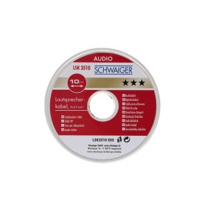 Cavo per altoparlanti trasparente 2x2,5 mm², 10 m su bobina.