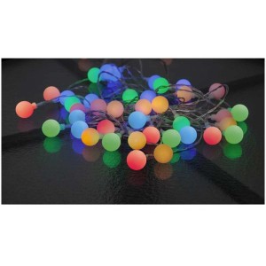 Guirlande lumineuse multicolore Star Trading Berry pour extérieur, 50 LED, longueur totale 10,2 m.