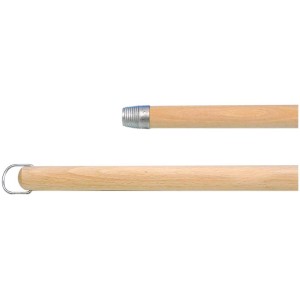 Manche en bois de hêtre Ebnat 140cm avec filetage métallique pour outils de nettoyage.