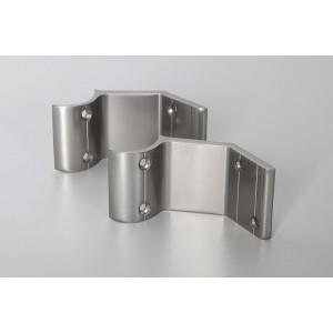 Kit de supports de main courante en aluminium (2 pièces) pour main courante de 40 mm, accessoires pour escaliers et rampes.