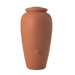 Serbatoio acqua piovana Garantia Amphora 500 l terracotta con rubinetto (non incluso).
