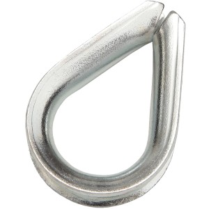 Kausche für Seile, 3 mm, verzinkt, für Edelstahl-Beschläge.