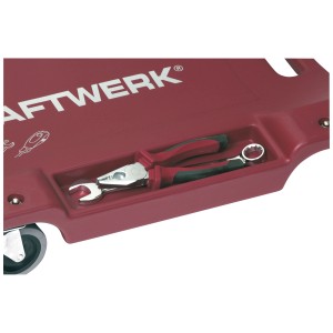 Kraftwerk lettino ergonomico con vassoio porta attrezzi e utensili, lettino per riparazioni auto