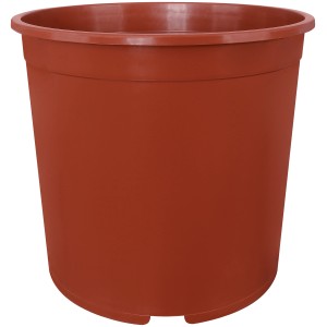 Vaso per contenitori Geli, ca. Ø 30 cm, 14 l, in plastica color terracotta per interni ed esterni.