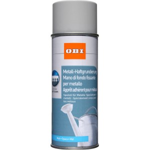 Spray d'apprêt adhérent métal OBI, gris mat, 400 ml.