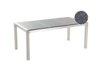Beliani Gartentisch Grosseto Granit Grau (HxBxT) 74 x 180 x 90 cm
