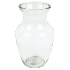 Vaso in vetro trasparente Hemeros di DecoFinder, forma panciuta, Ø 12 x 19,5 cm. Ideale per fiori.