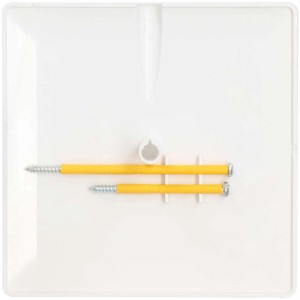 Couvercle obturateur blanc Priamos avec vis pour accessoires de boîtes de dérivation, 13x13cm.
