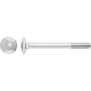 Vis à tête ronde zinguée LUX M8 x 100 mm à filetage partiel, lot de 50.