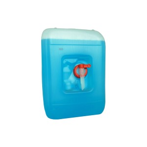 Tanica da 10L di Polyston Winter Classic liquido lavavetri, premiscelato a -20°C, liquido blu.