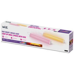 WiZ Barra luminosa, set da 2, dimmerabile, bianco e colore, 800 lm, nella confezione del prodotto.