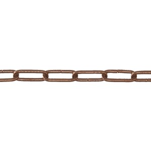 Catena decorativa Conacord in acciaio martellato, color rame-marrone, Ø 2 mm, venduta al metro.