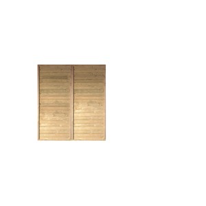 Karibu Seitenwand für Einzelcarport, kesseldruckimprägniert, aus Holz.