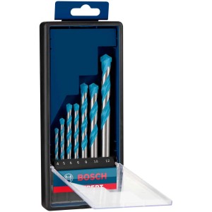 Jeu de forets Bosch Expert MultiConstruction, 7 pièces dans un coffret.