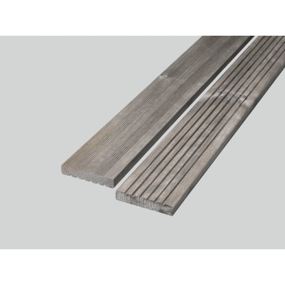 Terrassendiele genutet imprägniert Kiefer Grau 3 m