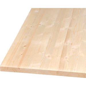 Panneau en bois lamellé-collé épicéa lisse, 150x20x1,8 cm, idéal pour étagères et construction de meubles.