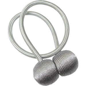 Gardinia Fermatenda Flex-S, argento, 2 pezzi. Fermatenda magnetici per tende e drappeggi.