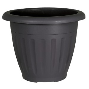Pot de fleurs Geli Azteki, anthracite, Ø 50 cm. Pot de fleurs moderne pour intérieur et extérieur.