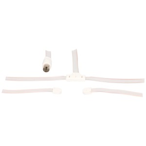Antenna FM Schwaiger bianca con dipolo, lunghezza 1,8 m, per una migliore ricezione radio.