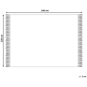 Immagine del plaid Beliani Chaohani color crema (220x240 cm) con nappe.