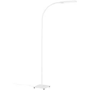 Lampadaire LED blanc Servo, 8W, dimmable avec interrupteur tactile pour lampes de lecture.