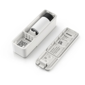 Bosch Smart Home Fenster-/Türsensor II, geöffnet, weiße Ausführung. Hausautomation für Ihr intelligentes Zuhause.