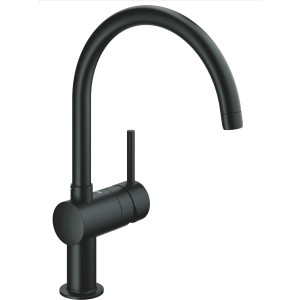 Miscelatore cucina Grohe Minta Velvet Black con bocca a C.