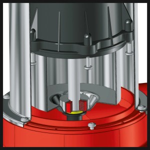 Gros plan pompe eau sale Einhell GE-DP 6935 A ECO, vue en coupe