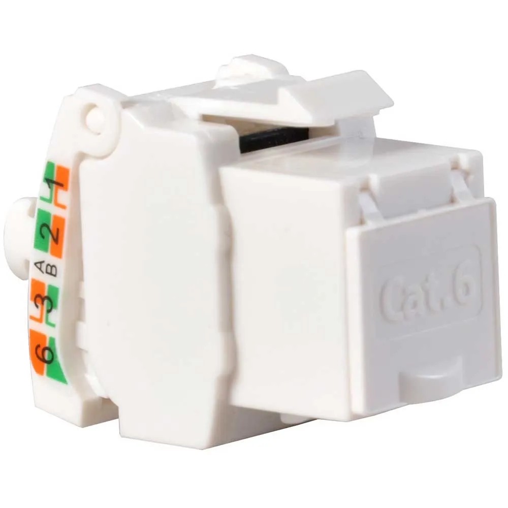 Hager Netzwerk RJ45 Keystone-Modul Kat. 6 Apparat Kallysto Weiss