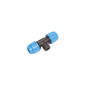 Raccord en T LUX-TOOLS pour tubes PE, 20 mm x 12,5 mm, du système d'eau froide.