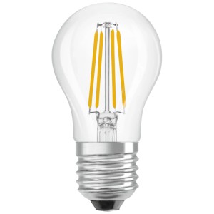 Ampoule LED Osram P40 E27, dimmable, filament clair, 3,4W. Lampe LED en forme de goutte.