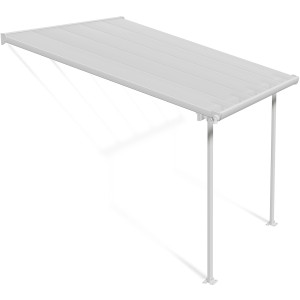 Copertura per patio Palram Canopia Feria bianca 3x3.05 con pannelli del tetto in policarbonato e telaio in alluminio.