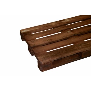 Palette de meubles brute couleur teck (80x120cm) pour construction de meubles et usage extérieur.
