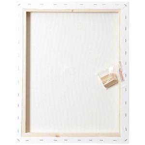 Keilrahmen Classic 40x50 cm mit weißer Leinwand und Spannkeilen.