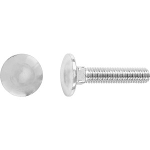 Vis carrosserie LUX M5 x 20 mm zinguée, filetage total, 100 pièces.