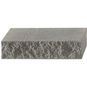Pierre de parement Montania gris argent, 40x15x10 cm, bloc béton pour murs, bordures et potagers surélevés.