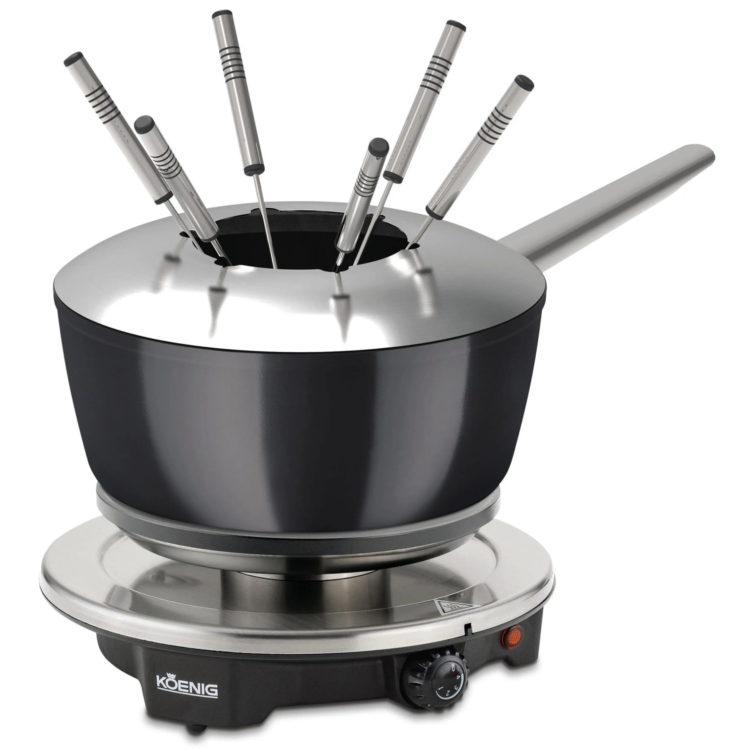 Spring 2698326014 Gstaad Fondue-set, roestvrij staal, zilver, 28 x 28,6 x 31 cm
