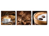 Leinwand-Wandbild Coffee 30 x 30 cm 3er-Set