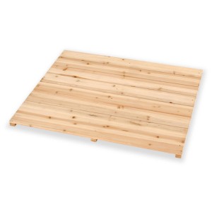 Panneau de plancher Exit Toys Hika en bois de cyprès pour cabane, aspect bois naturel.