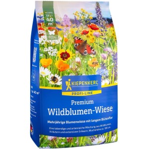 Kiepenkerl Prairie Fleurie Premium, paquet de 0,25 kg avec prairie fleurie et insectes.