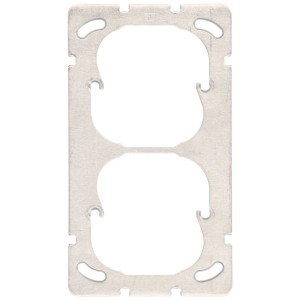 Plaque de fixation EdizioDue Feller, verticale, taille 1+1 pour boîtes d'interrupteurs.