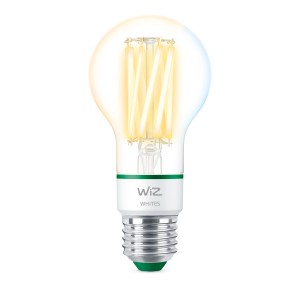 Lampadina WiZ LED E27, forma classica, 4.3W, 903lm, bianca. Illuminazione smart per la tua casa.