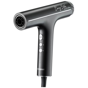Sèche-cheveux Trisa Classy Style anthracite : Appareil de soin capillaire avec technologie ionique et divers réglages.